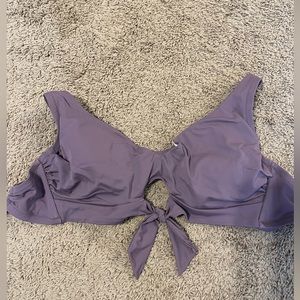 Shade & Shore purple front tie bralette
